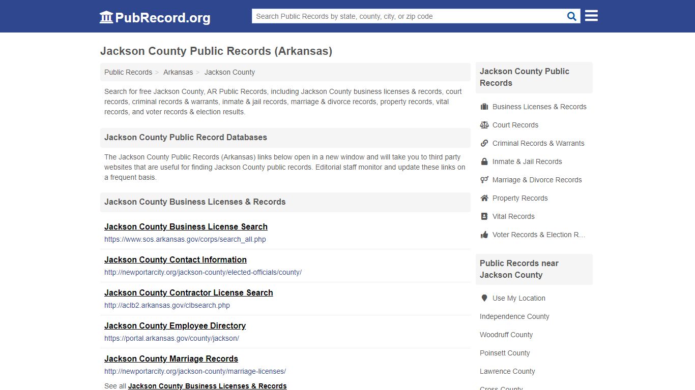 Free Jackson County Public Records (Arkansas Public Records)